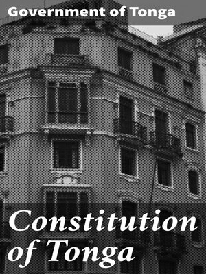 cover image of Constitution of Tonga